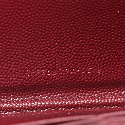 Saint Laurent Grain De Poudre Matelasse Chevron Monogram Zip Around Wallet Rouge Legion 6 of 7