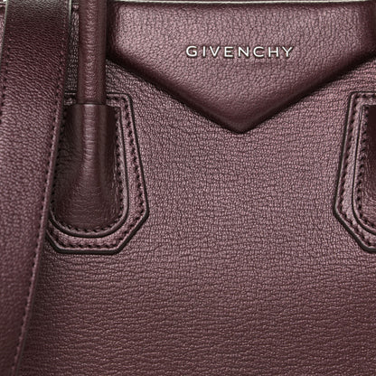 Givenchy Metallic Sugar Goatskin Small Antigona Oxblood 7 of 14