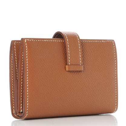 Hermes Epsom Mini Bearn Wallet Gold 3 of 8