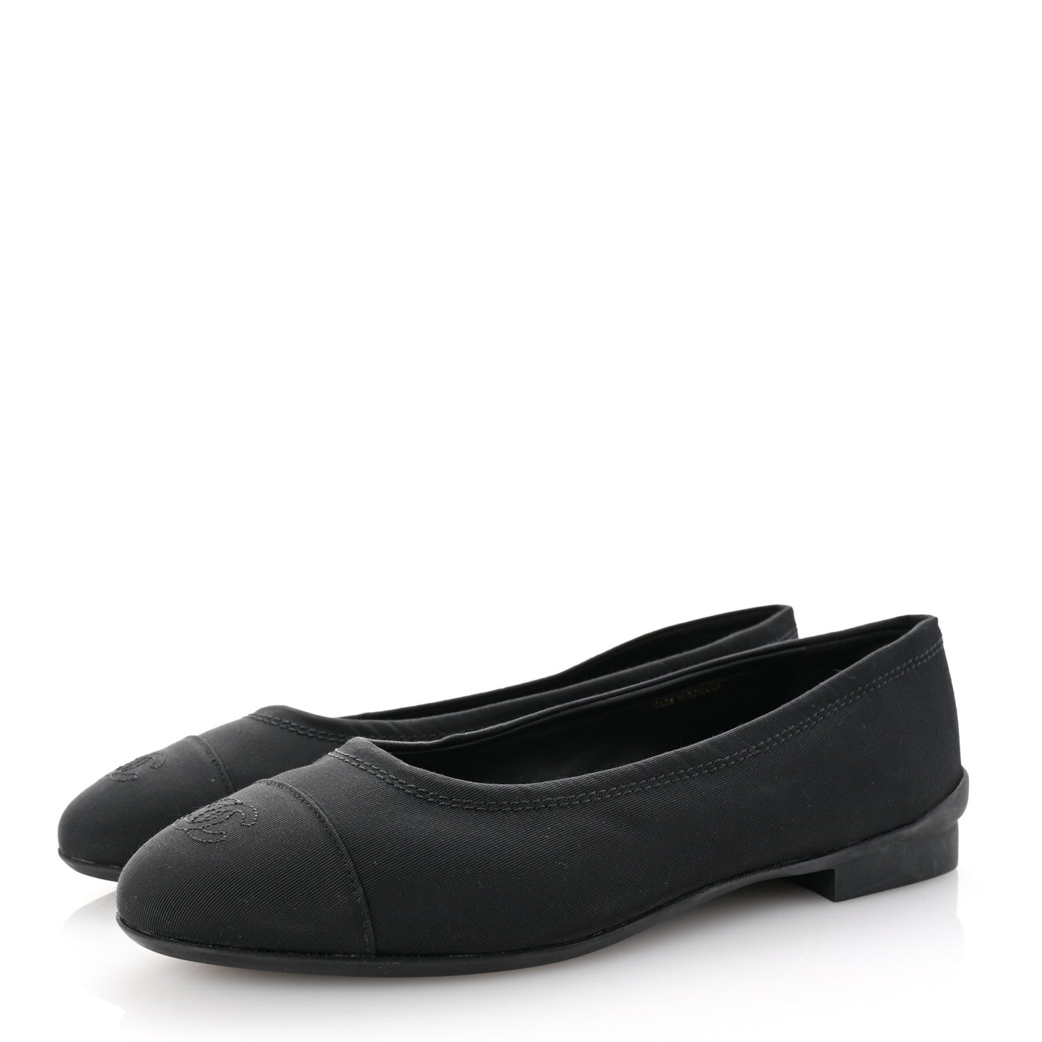 Chanel Grosgrain Cap Toe Uniform Ballerina Flats 41 Black 4 of 9