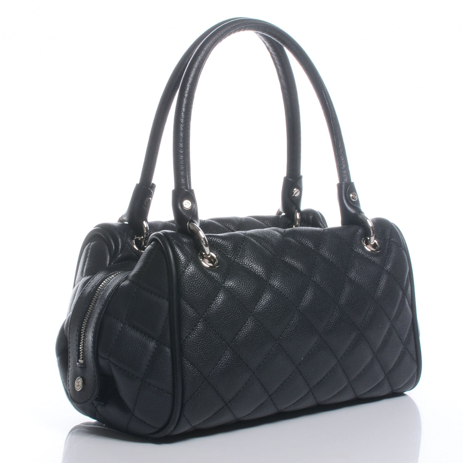 Chanel Caviar Quilted Timeless Bowler Black 3 of 8