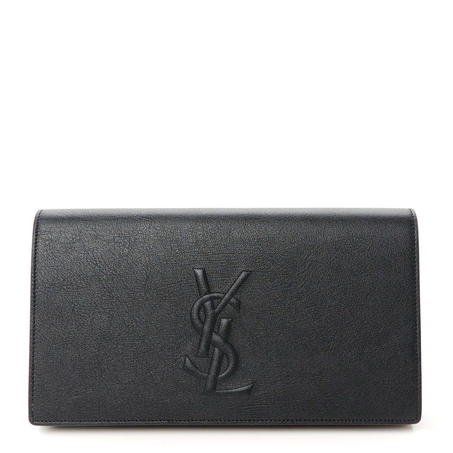 Calfskin Monogram Large Belle De Jour Clutch Black