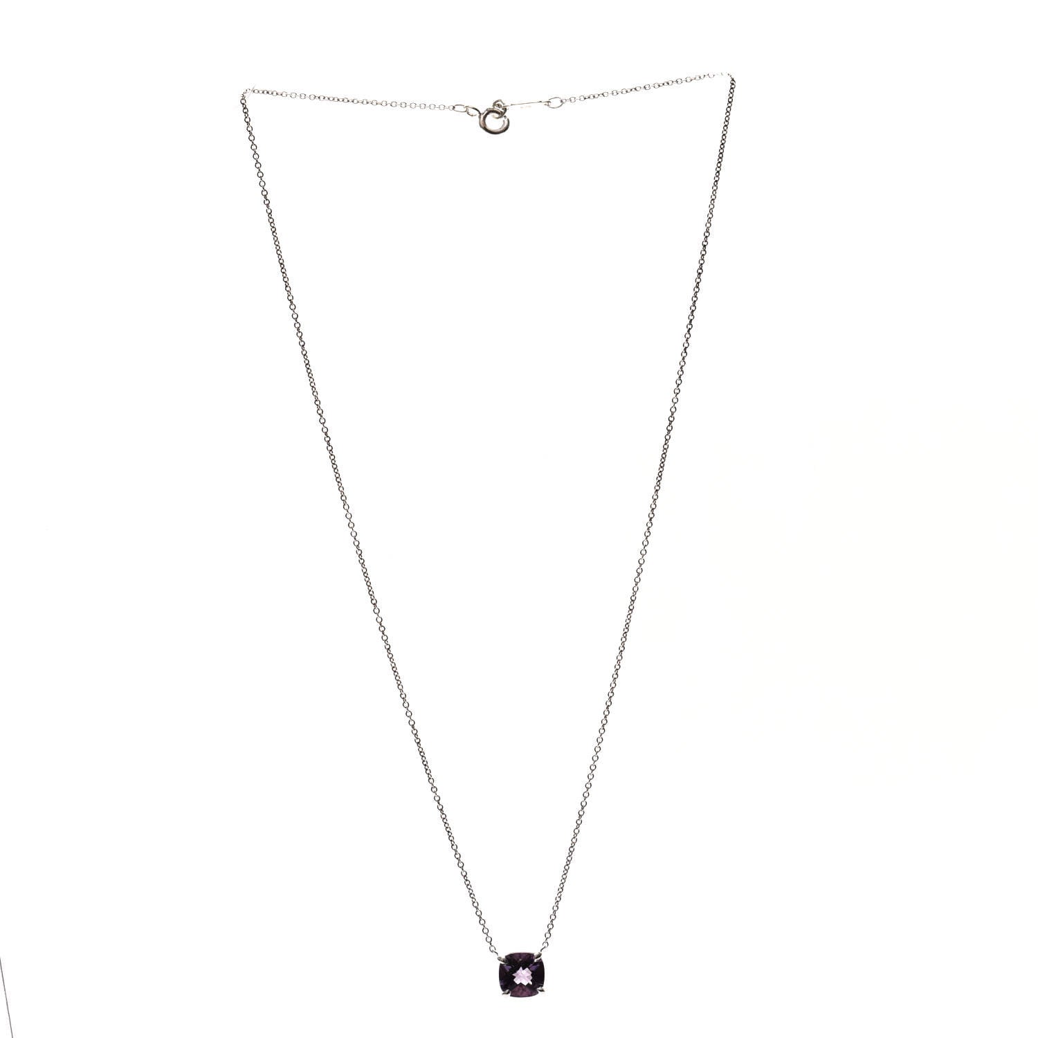 Tiffany Sterling Silver Amethyst Sparklers Necklace 2 of 5