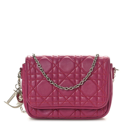 Christian Dior Lambskin Cannage Lady Dior Pochette Frambroise 1 of 9