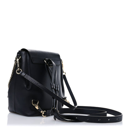 Chloe Calfskin Quilted Medium Faye Backpack Full Blue 3 of 10