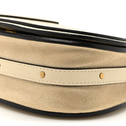 Chloe Calfskin Suede Small Nile Bracelet Bag Off White 9 of 18