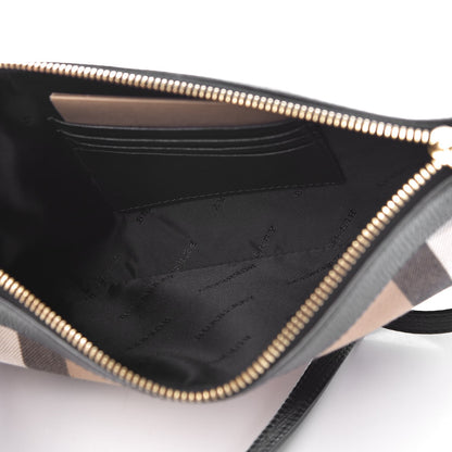 Burberry House Check Derby Peyton Crossbody Clutch Bag Black 6 of 9