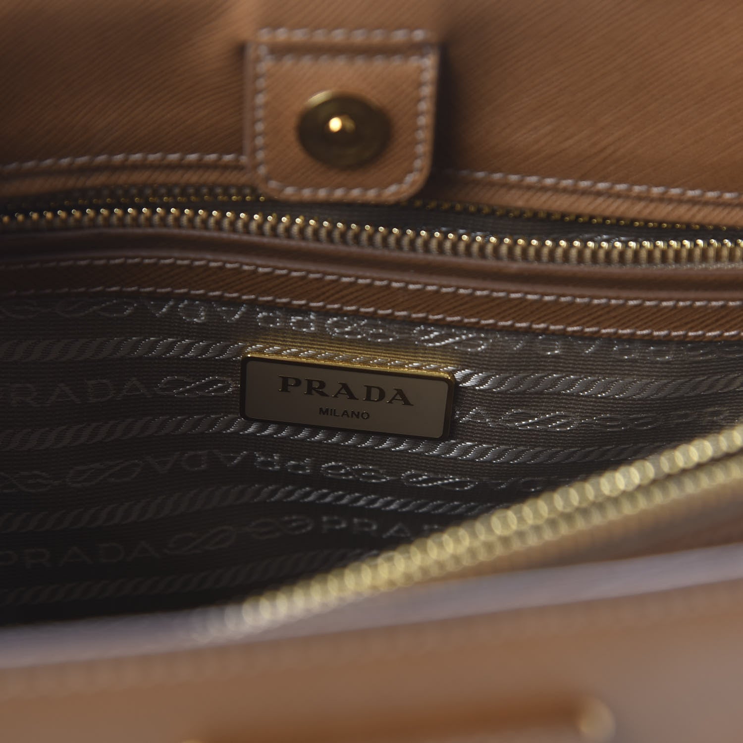 Prada Saffiano Lux Medium Tote Caramel 8 of 9