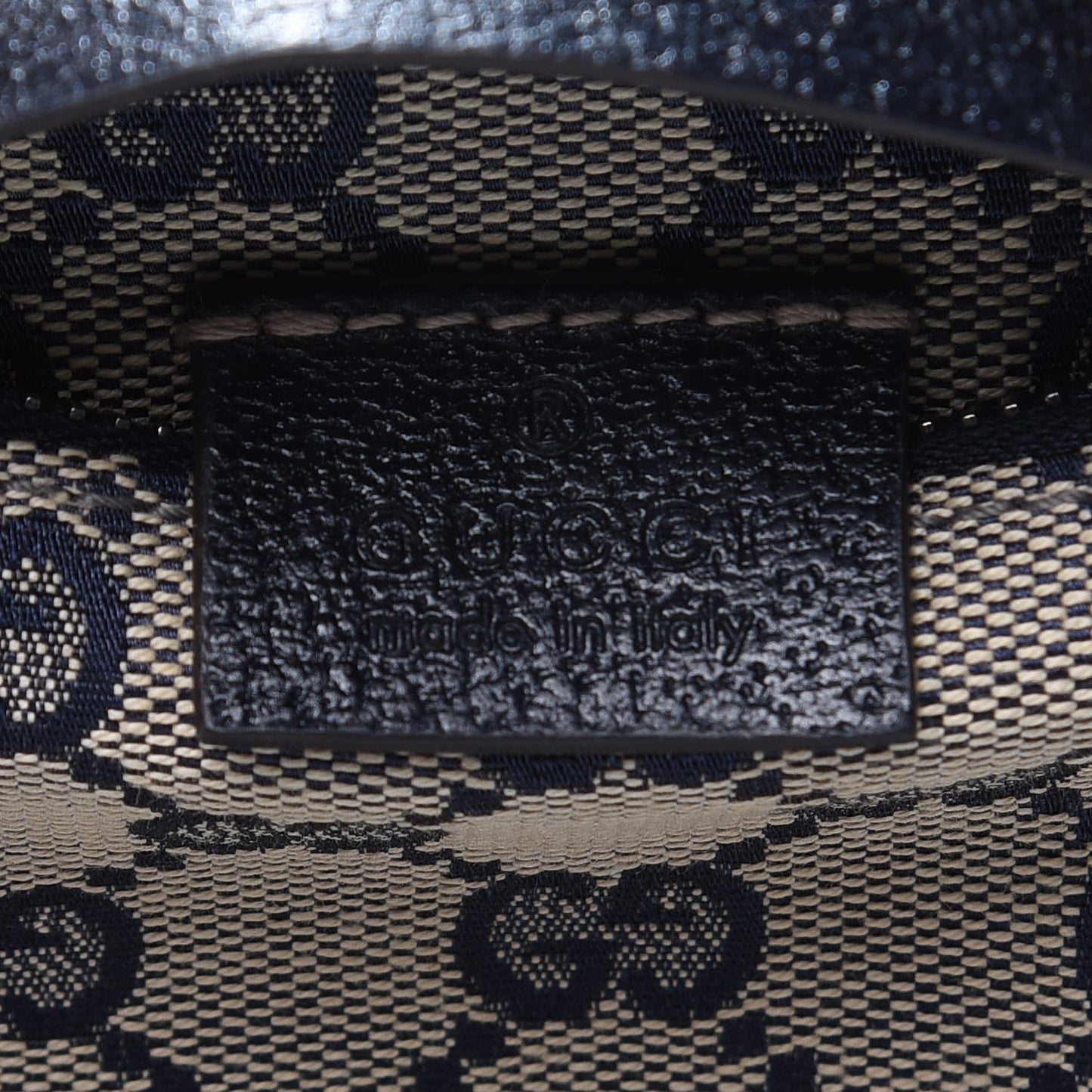 GG Monogram Web Double Pocket Belt Bag Navy