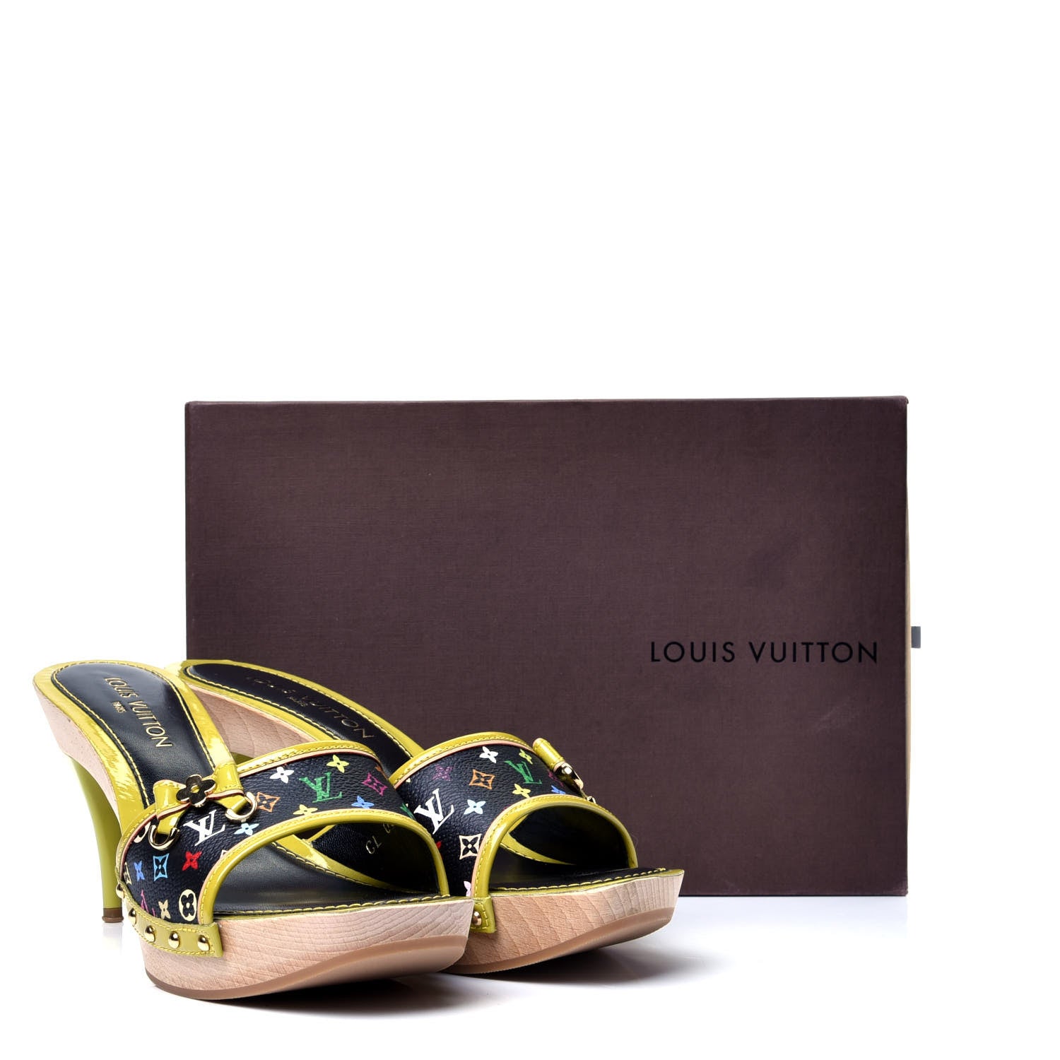 Louis Vuitton Monogram Multicolor Slides 41 Black 10 of 11