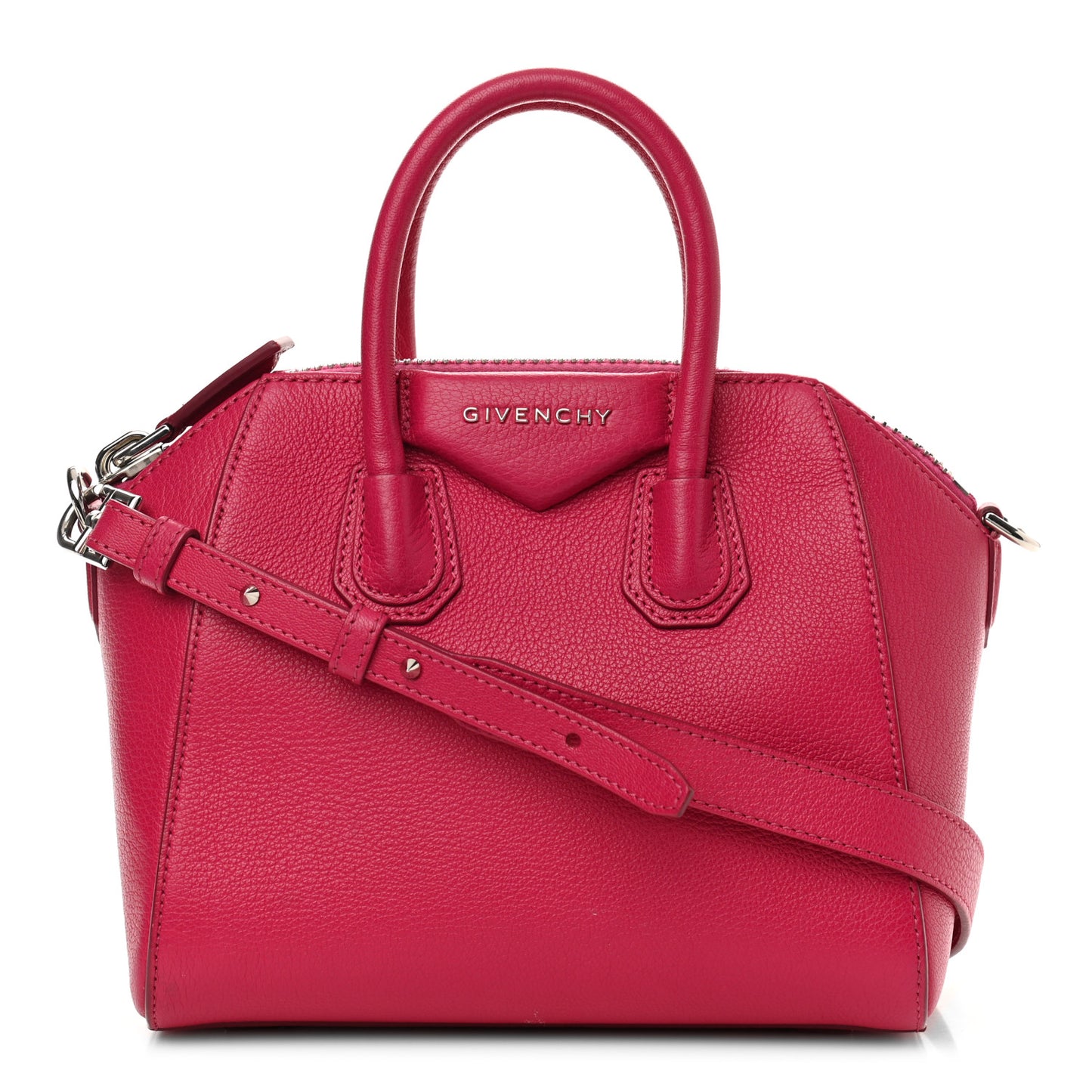 Sugar Goatskin Small Antigona Fuchsia