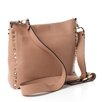 Valentino Garavani Pebbled Calfskin Small Rockstud Flip-Lock Messenger Bag Skin Sorbet 3 of 10