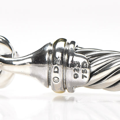 David Yurman Sterling Silver 18K Yellow Gold 5mm Cable Classic Buckle Bracelet 3 of 3