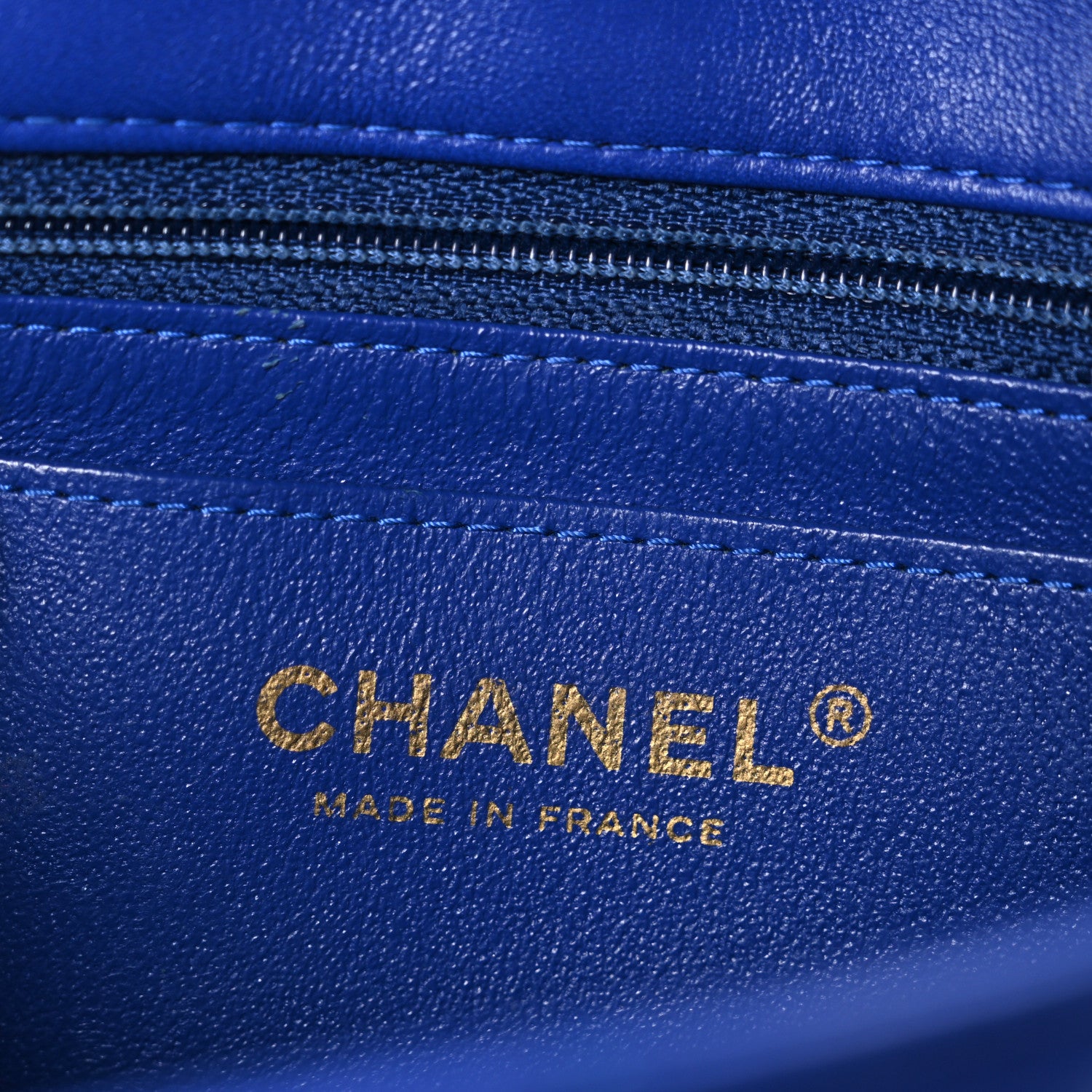 Chanel Lambskin Quilted Mini Rectangular Flap Blue 6 of 11