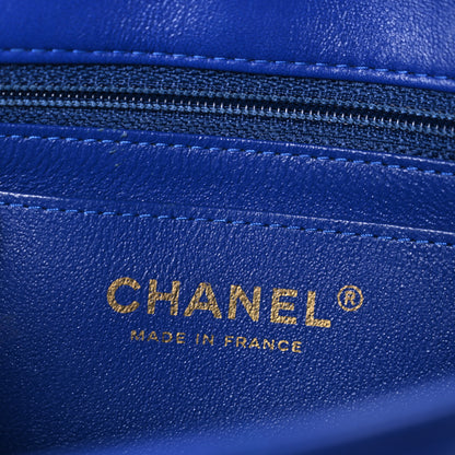 Chanel Lambskin Quilted Mini Rectangular Flap Blue 6 of 11