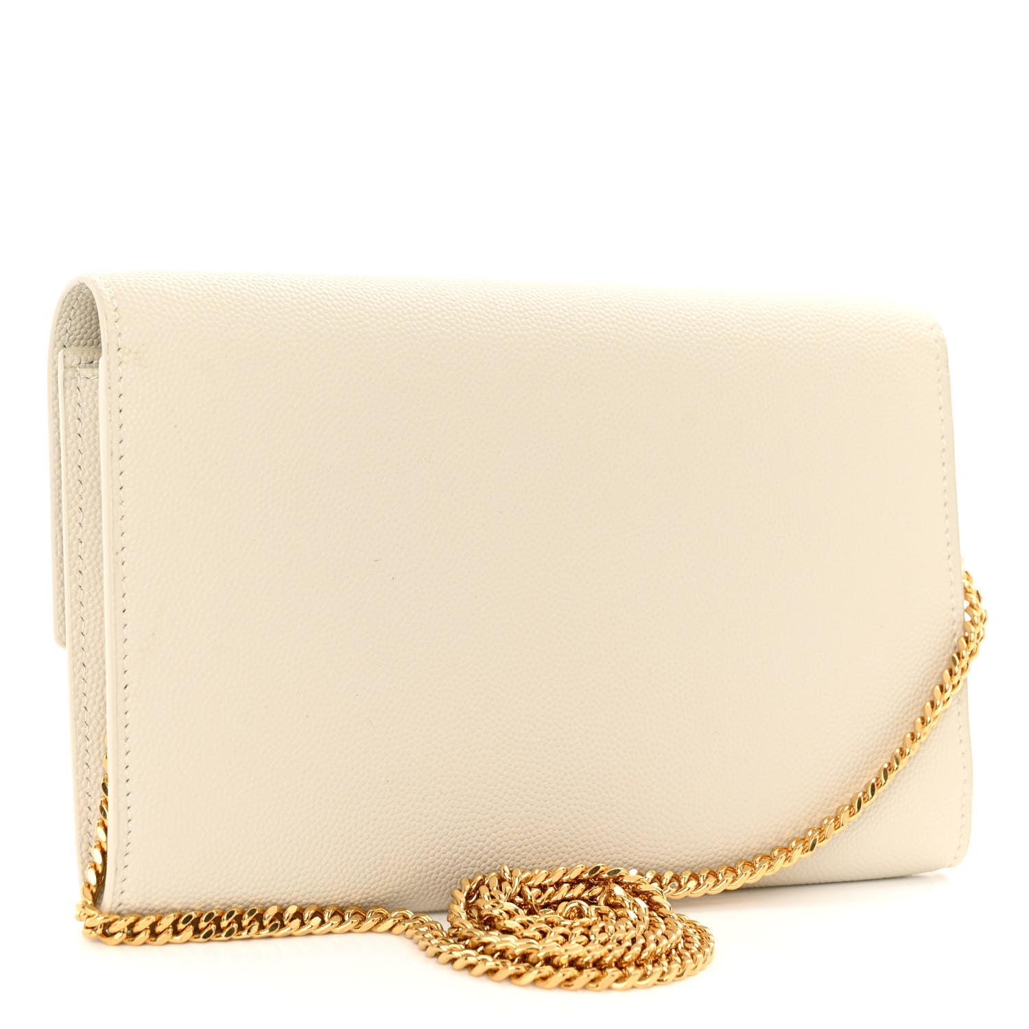 Saint Laurent SAINT LAURENT Grain De Poudre Monogram Uptown Chain Wallet Crema Soft 4 of 12