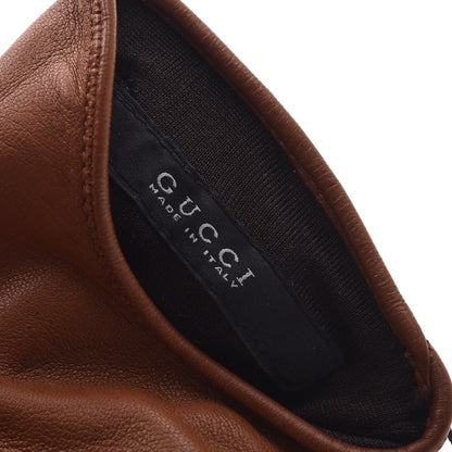 Gucci Nappa Interlocking G Driving Gloves 7 Brown 3 of 3