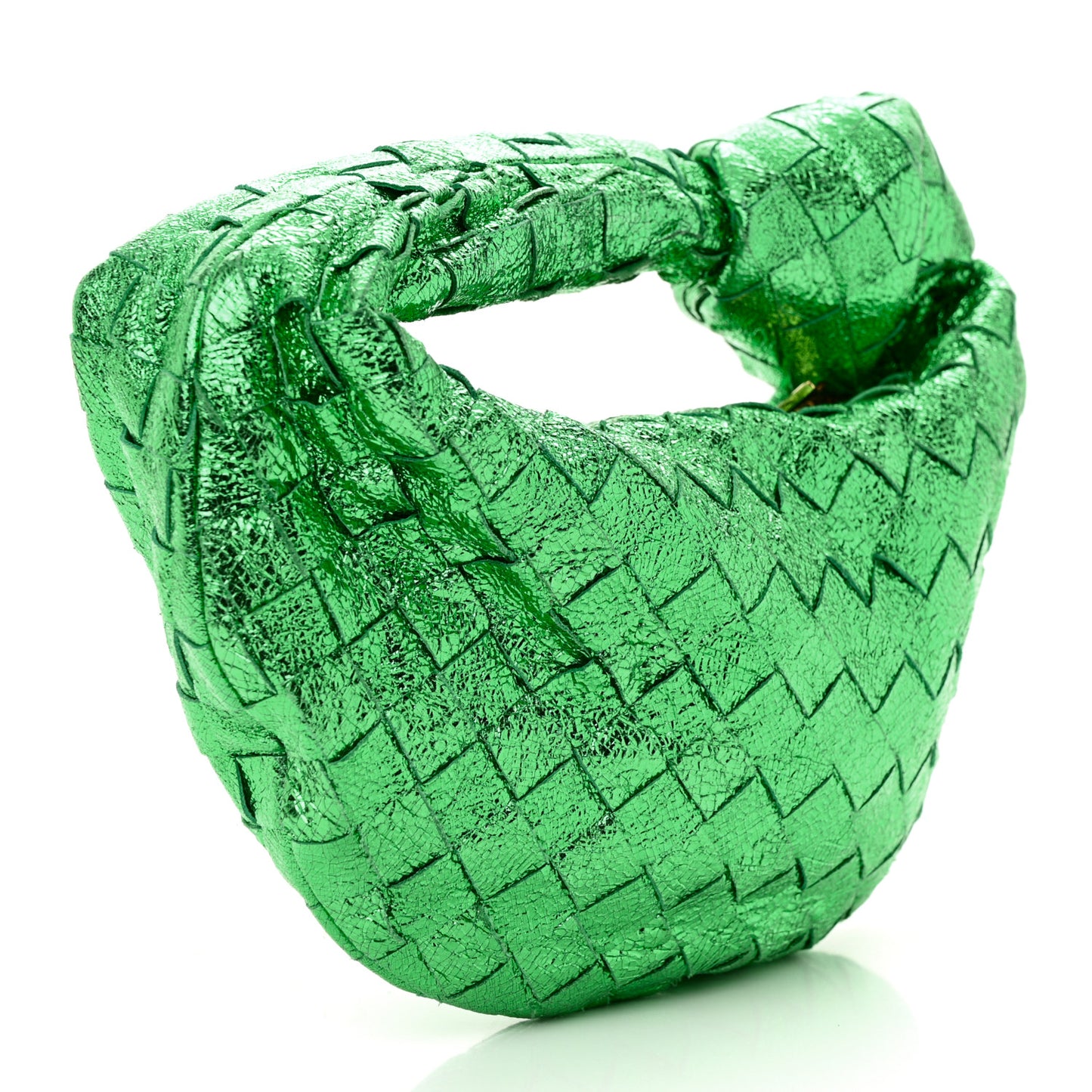 Metallic Nappa Intrecciato Mini Jodie Parakeet
