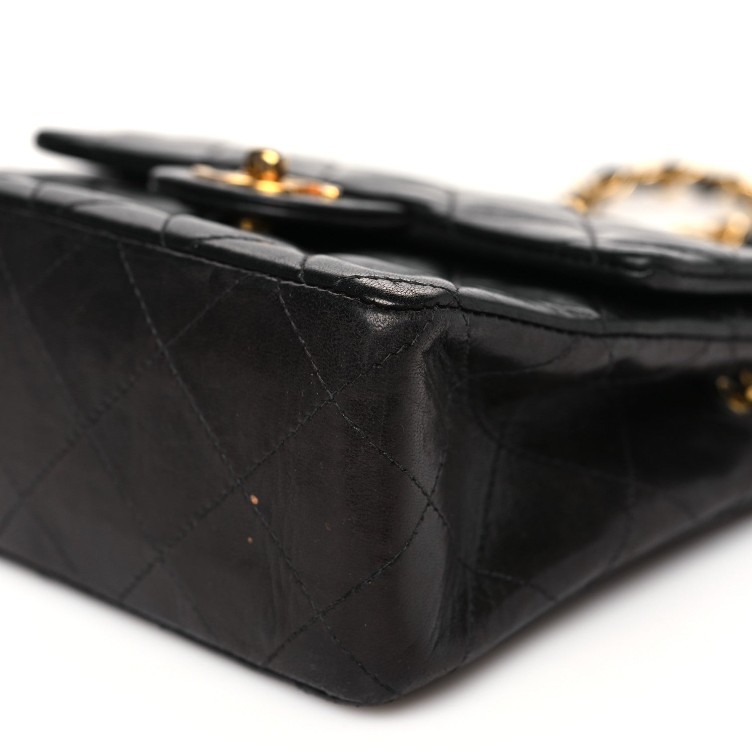 Chanel Lambskin Quilted Mini Square Flap Bag Black 11 of 13