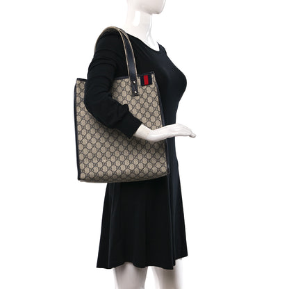 Gucci GG Plus Monogram Small Signature Web Loop Vertical Tote Navy 2 of 10