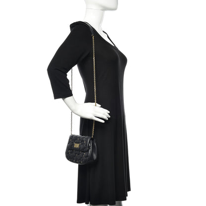 Christian Dior Calfskin Quilted Studded Star Dio(r)evolution Clutch With Chain Black 2 of 9