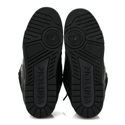 Louis Vuitton Calfskin Suede Mens LV Skate Sneakers 9 Black 6 of 8