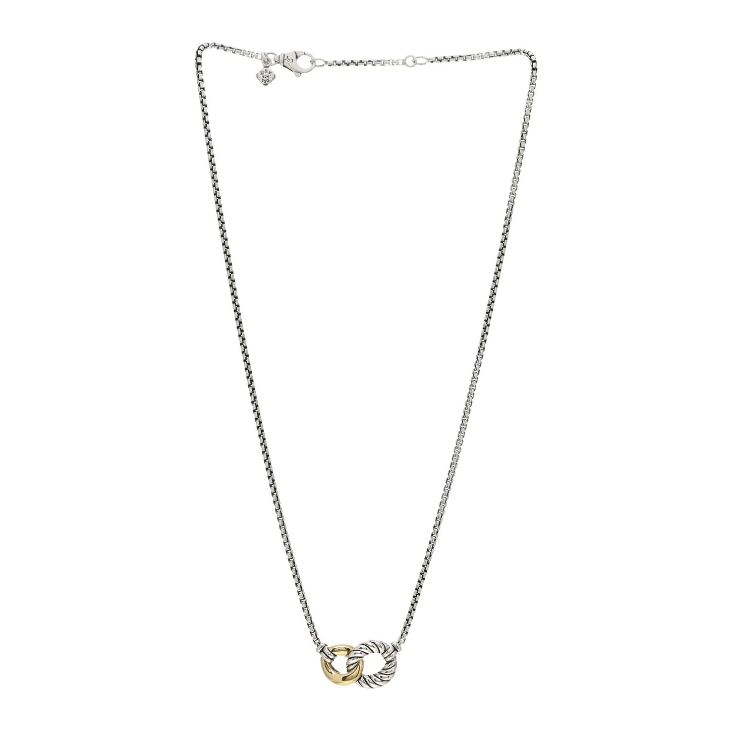 Sterling Silver 18K Yellow Gold Belmont Pendant Necklace