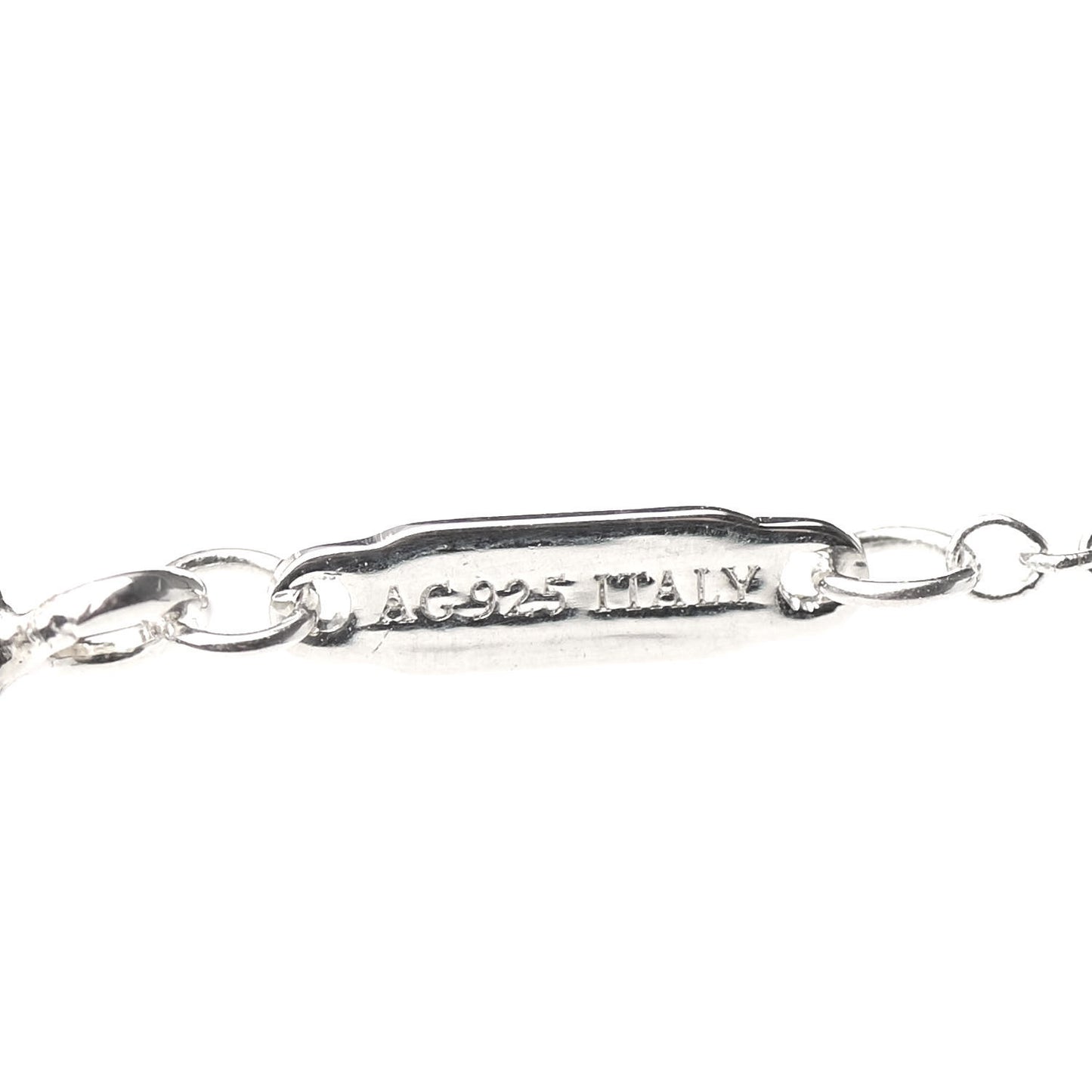 Sterling Silver Large T Smile Pendant Necklace