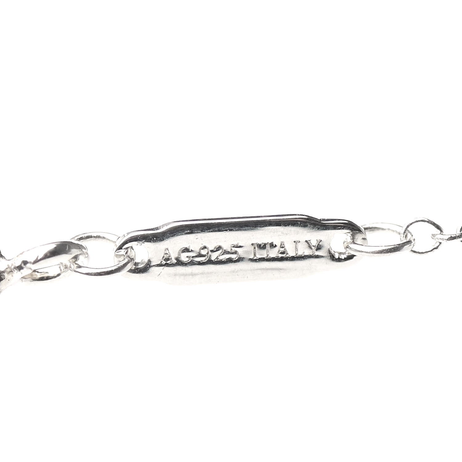 Tiffany Sterling Silver Large T Smile Pendant Necklace 5 of 6