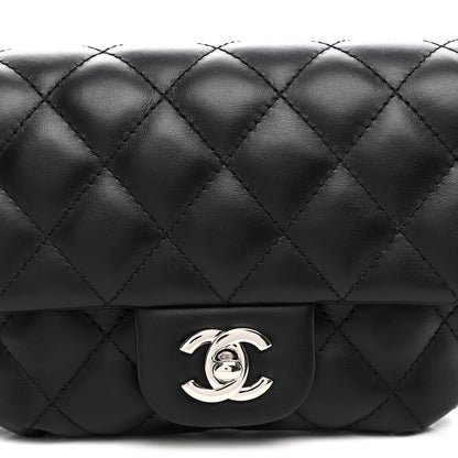 Chanel Calfskin Quilted CC Uniform Flap Belt Bag Black 8 of 10