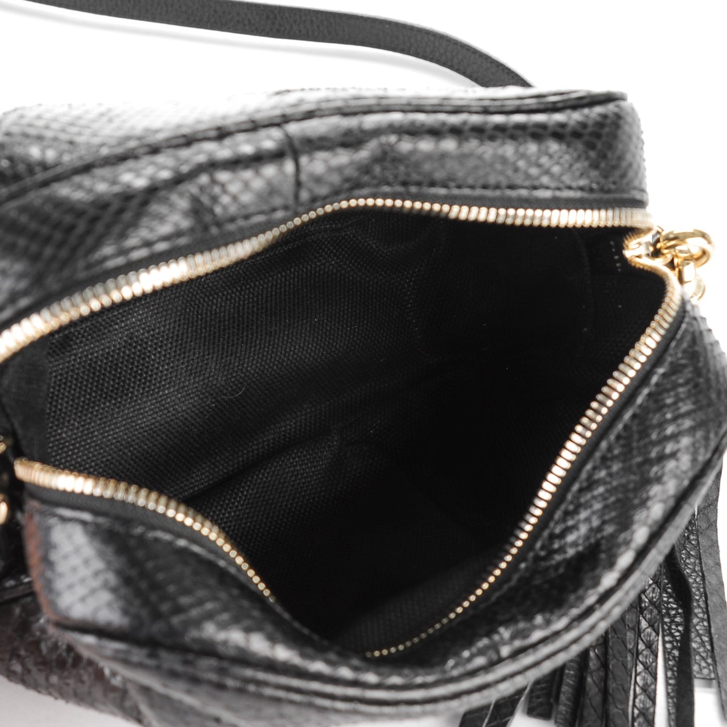 Python Small Soho Disco Bag Black