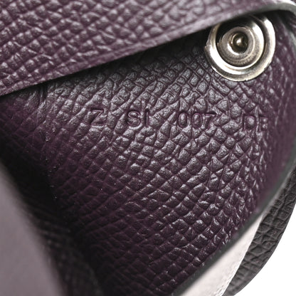 Hermes Epsom Calvi Card Case Raisin 8 of 8