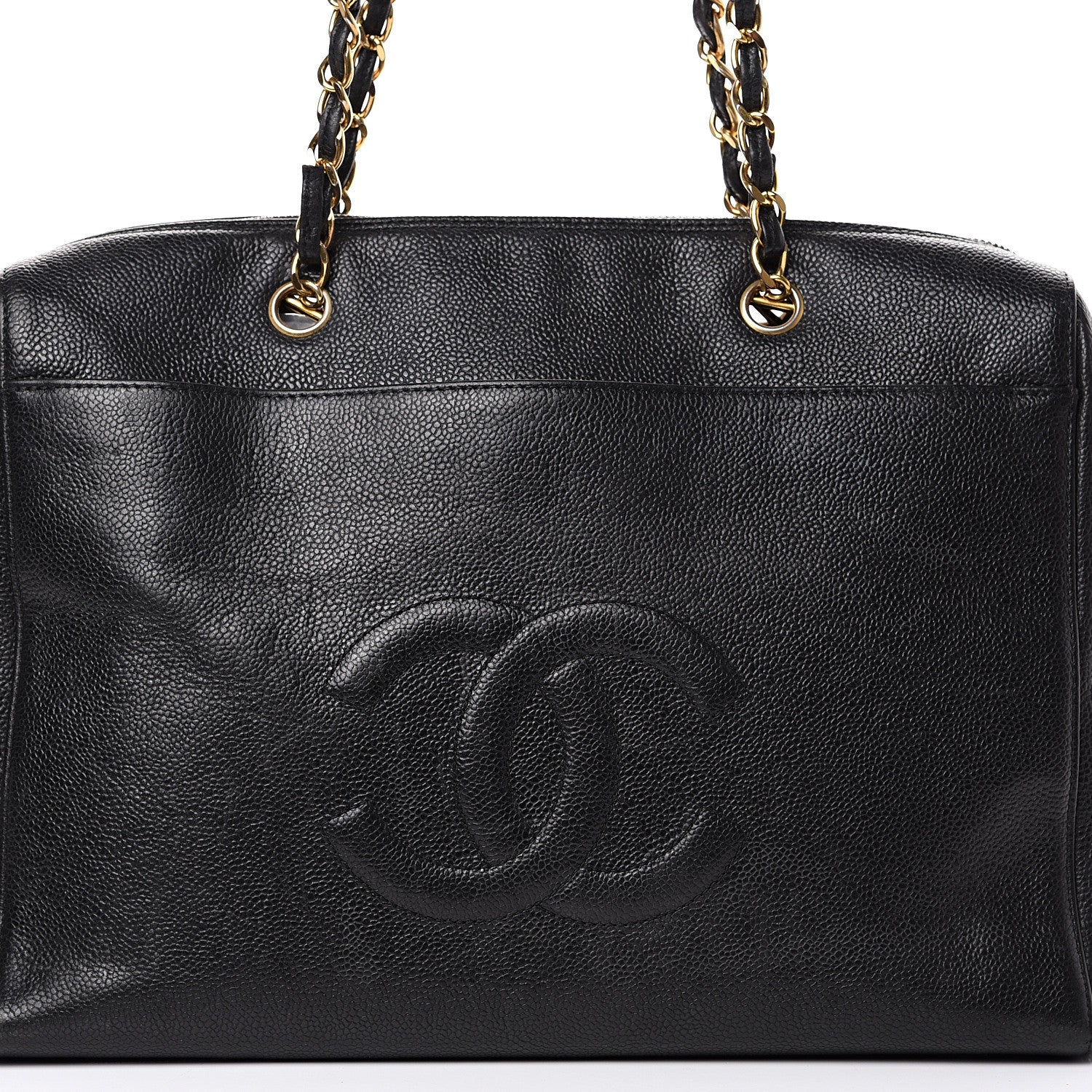 Chanel Caviar Large CC Shoulder Bag Black 7 of 12