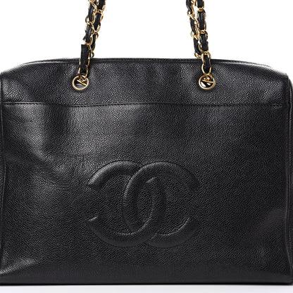 Chanel Caviar Large CC Shoulder Bag Black 7 of 12