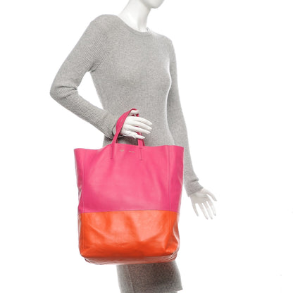 Celine Lambskin Vertical Bi-Cabas Hibiscus 2 of 6
