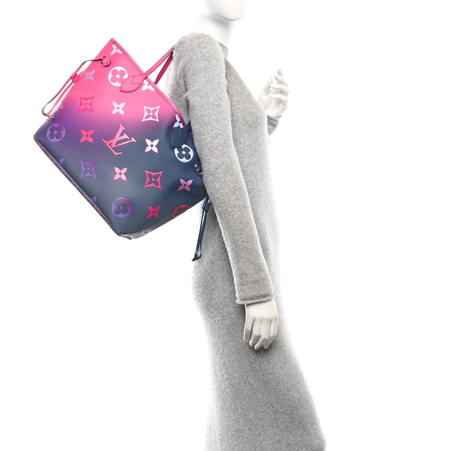 Louis Vuitton Monogram Giant Spring In The City Neverfull MM Midnight Fuchsia 2 of 10