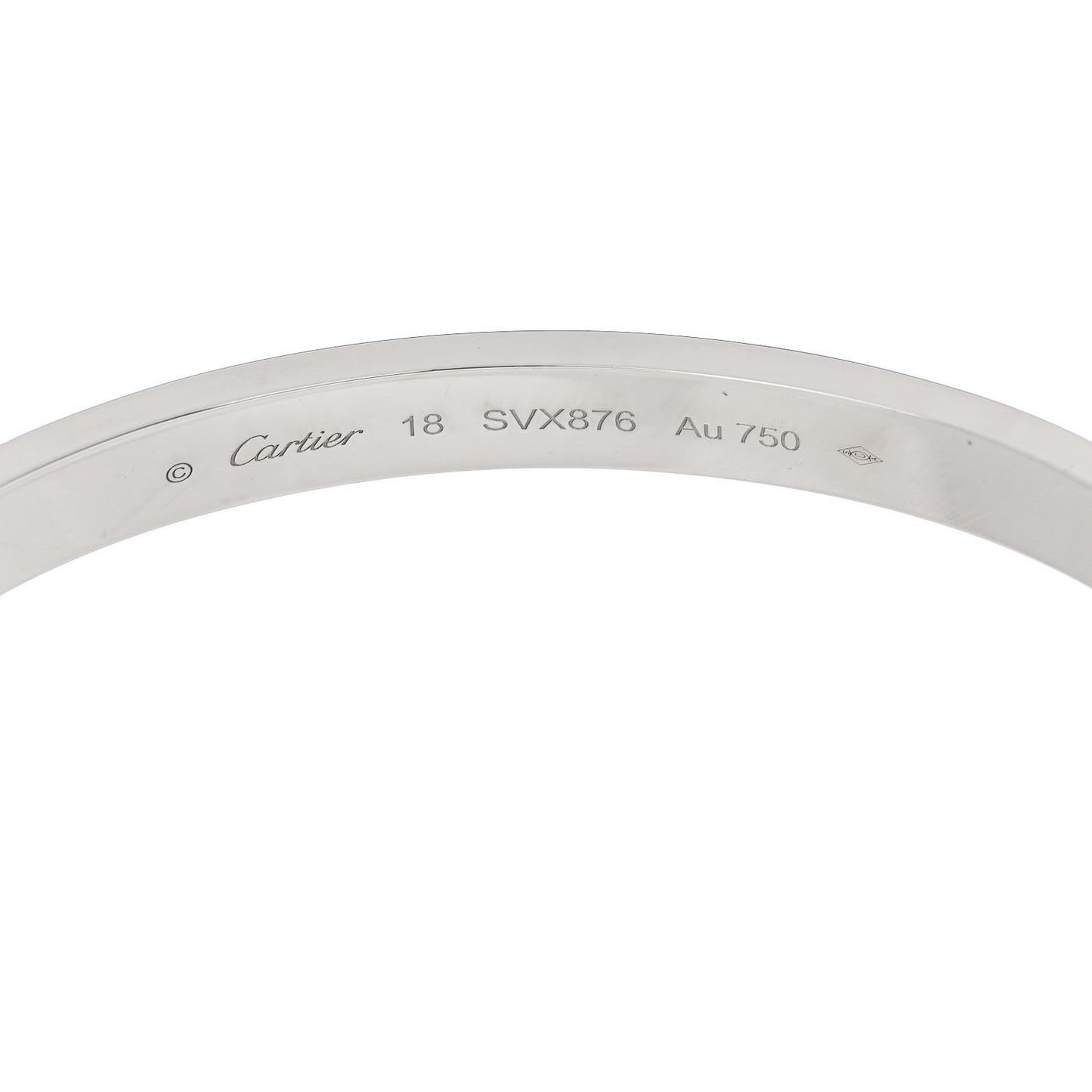 18K White Gold LOVE Bracelet 18