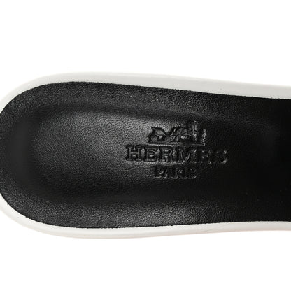 Hermes Calfskin Helia 60 Sandals 37.5 White 8 of 10