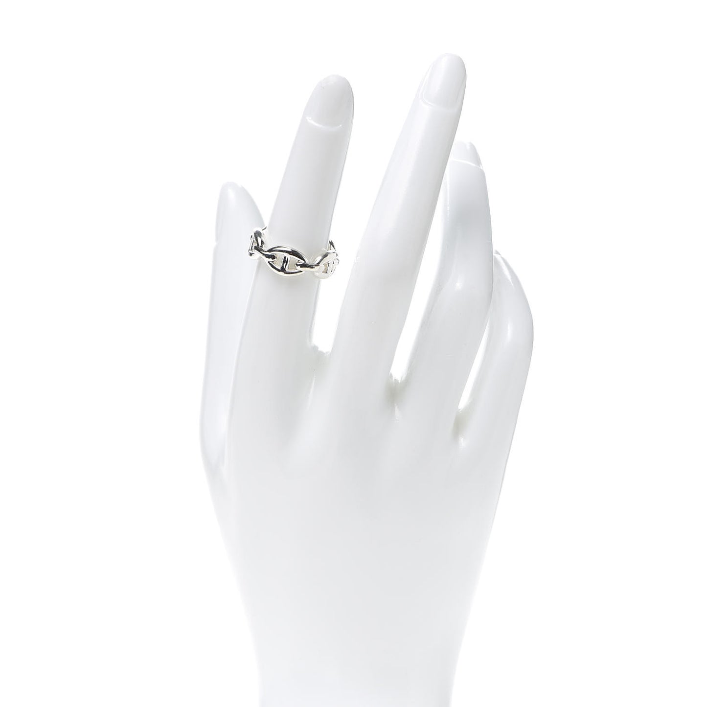 Sterling Silver PM Chaine d'Ancre Enchainee Band Ring 52 6