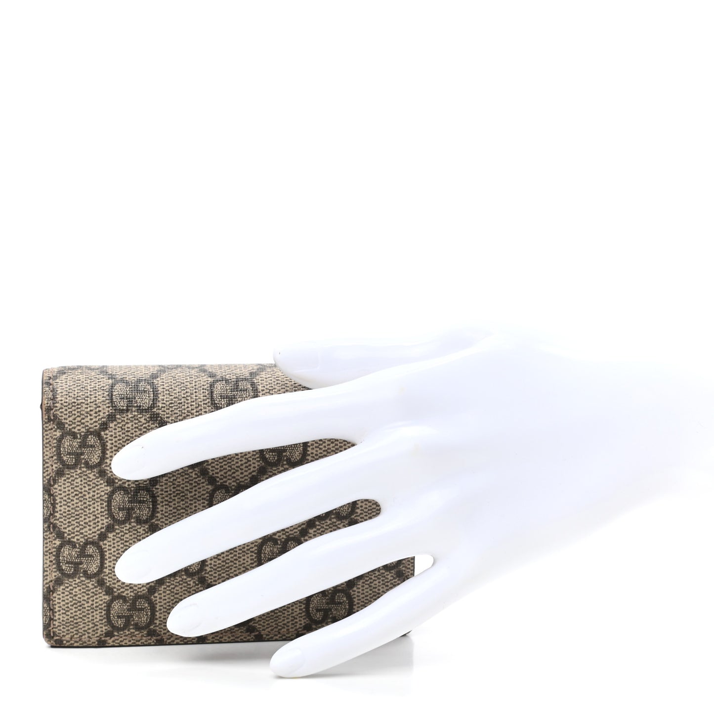 GG Supreme Monogram Card Case Beige