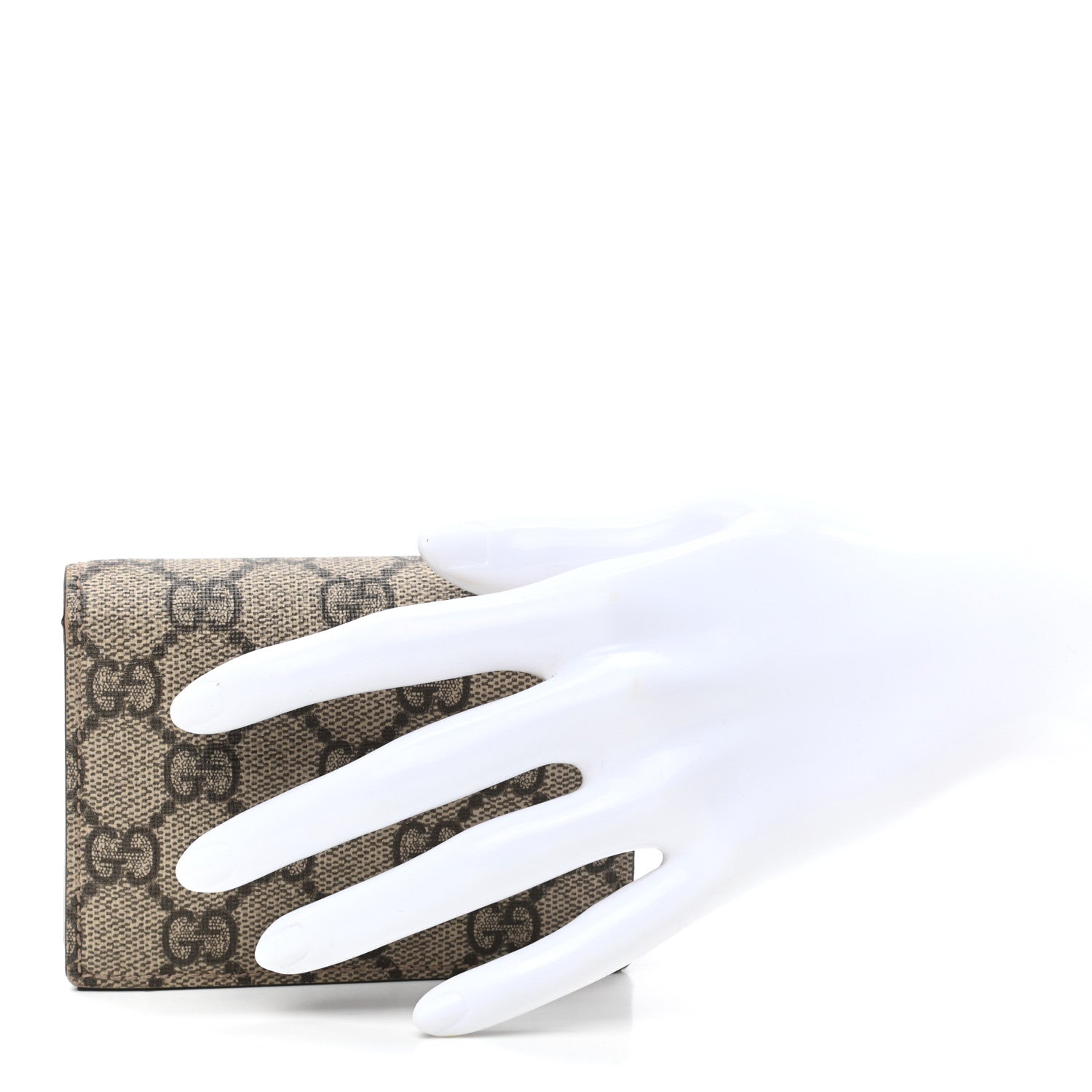 Gucci GG Supreme Monogram Card Case Beige 2 of 10