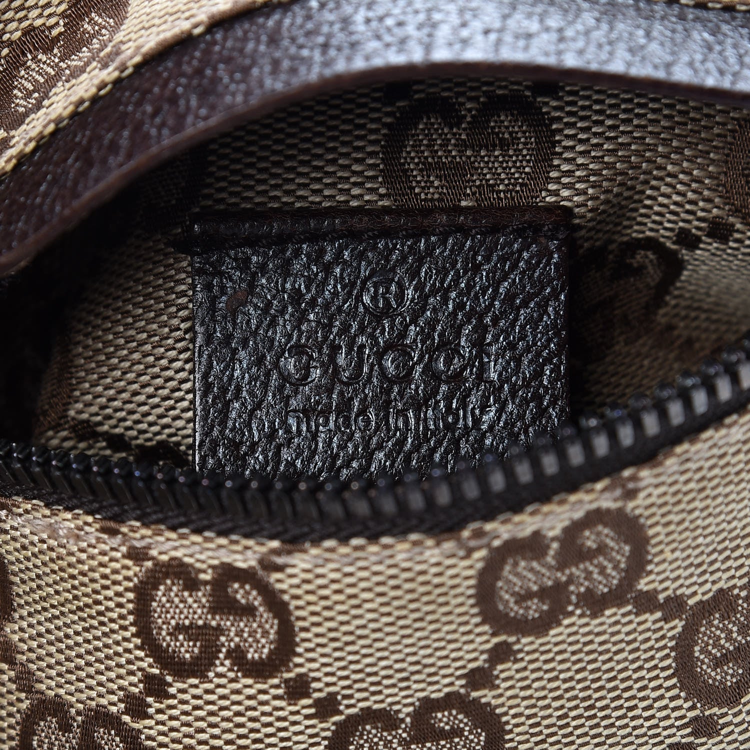Gucci GG Monogram Double Pocket Belt Bag Dark Brown 6 of 7