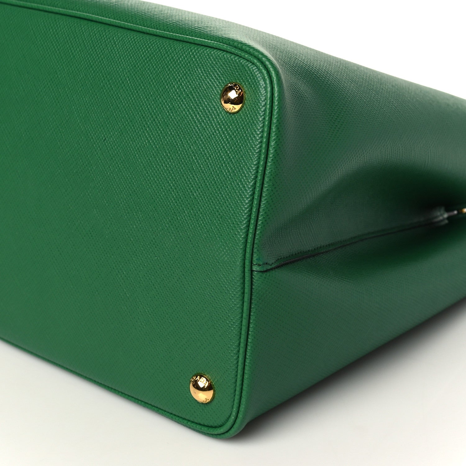 Prada Saffiano Cuir Medium Double Bag Verde 10 of 10
