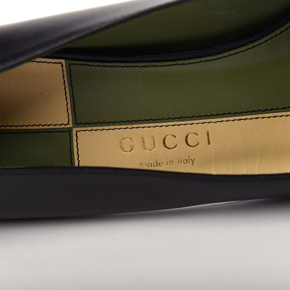 Gucci Malaga Kid Half Moon GG Square Toe Pumps 38.5 Black 8 of 11
