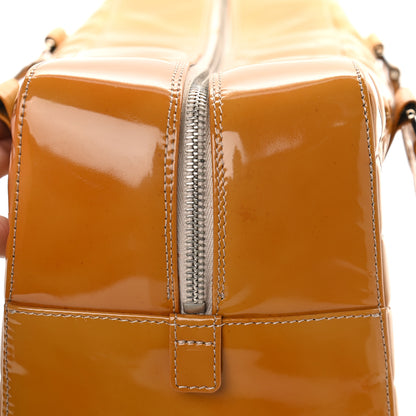Chanel Patent Quilted Chocolate Bar Bowler Beige 13 of 15