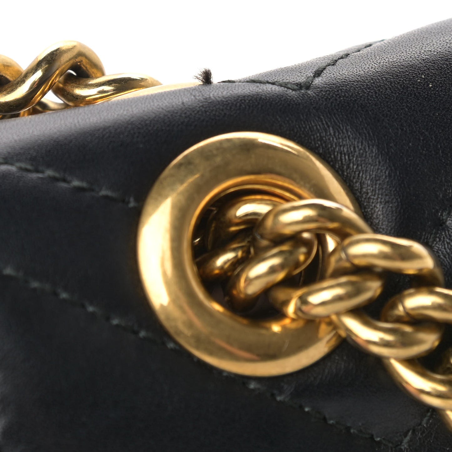Calfskin Matelasse Mini GG Marmont Shoulder Bag Black