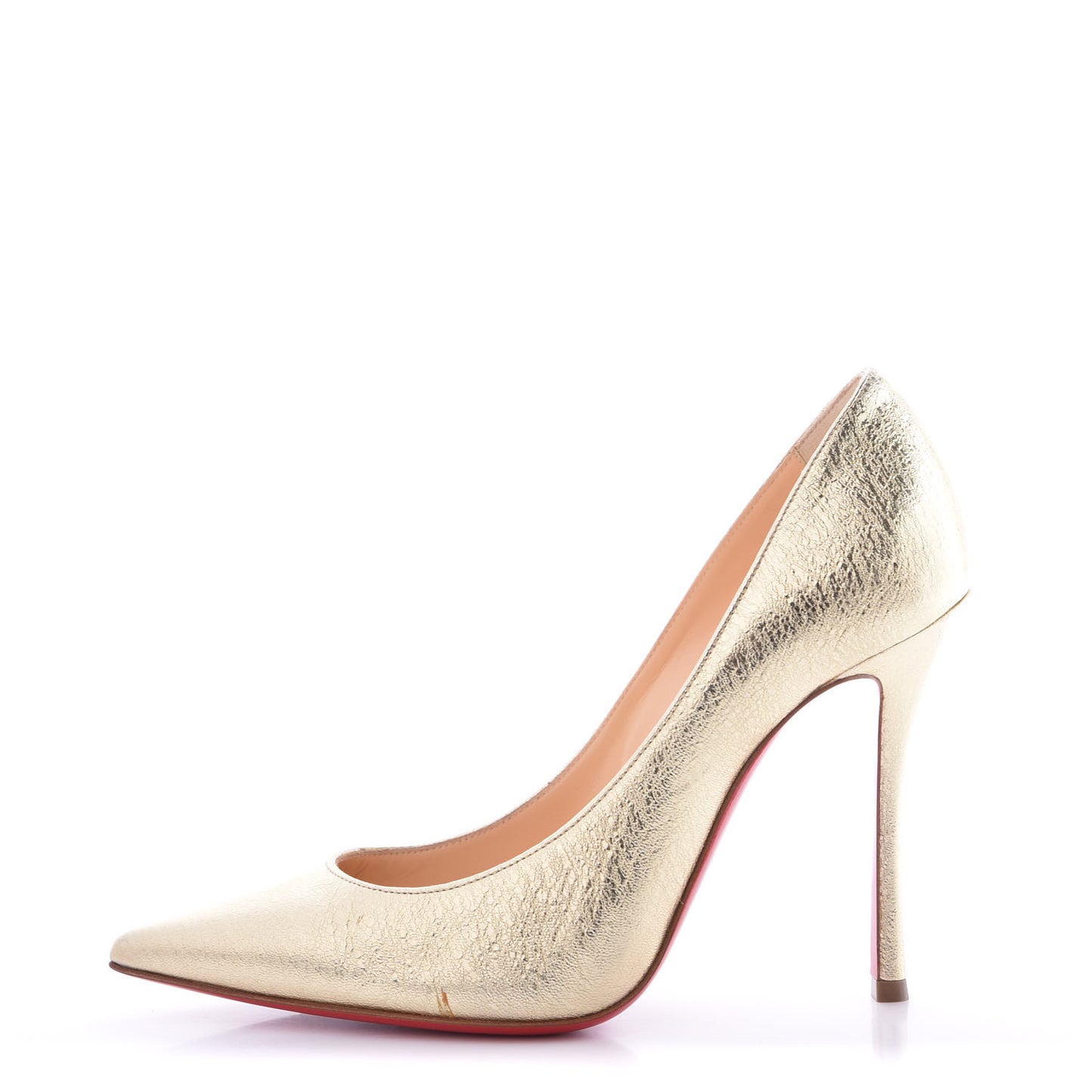 Nappa Pepite Decoltish 100 Pumps 36 Gold