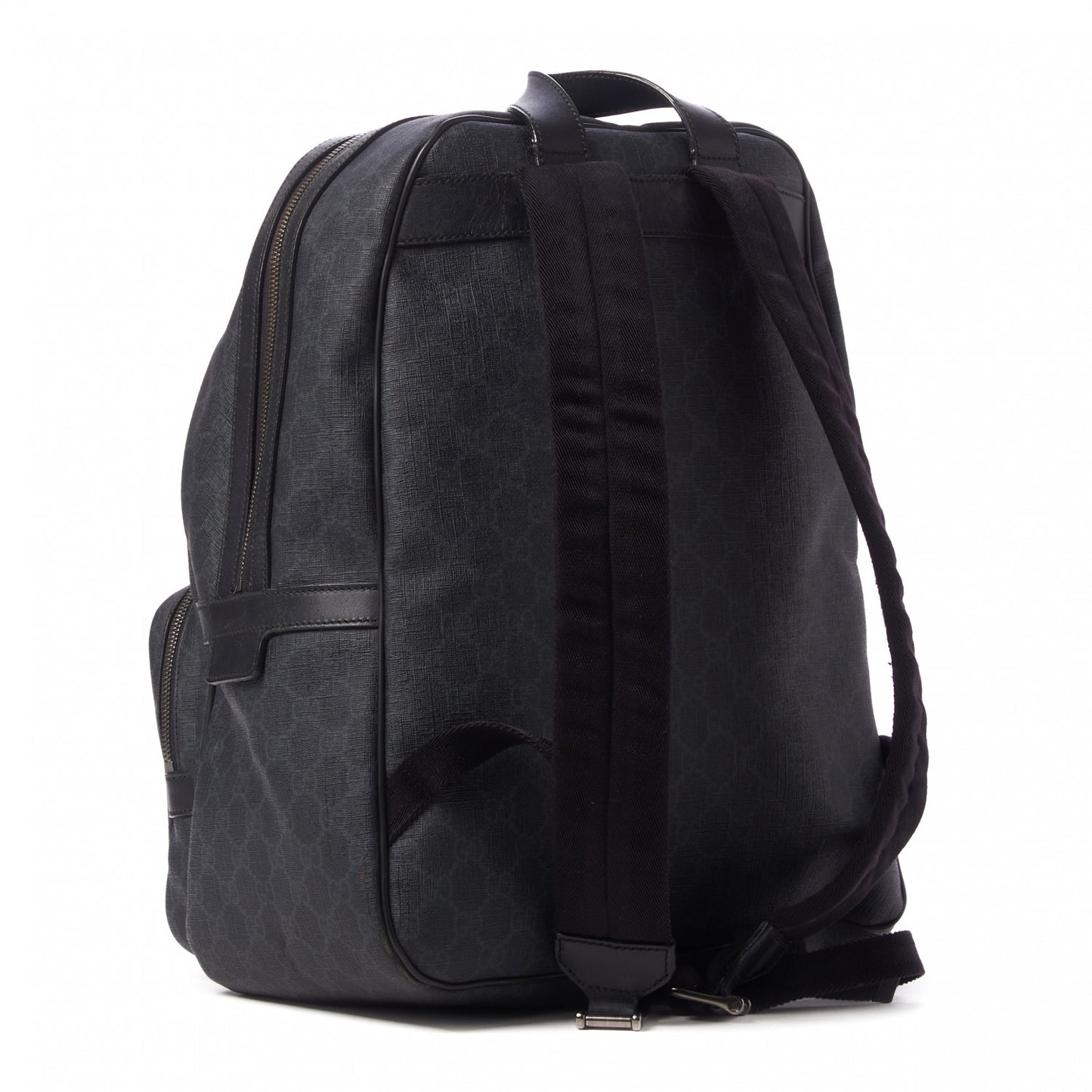 GG Supreme Monogram Medium Day Backpack Grey Black