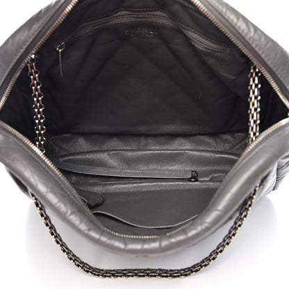 Chanel Aged Calfskin Quilted Large Reissue Camera Case Grey 5 of 14