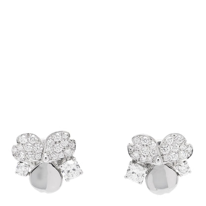 Tiffany Platinum Diamond Paper Flowers Cluster Earrings 1 of 4